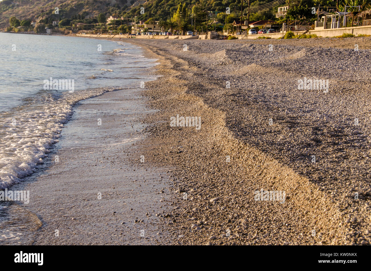 Vista Della Spiaggia Di Rottura E Passeggiata Costiera In
