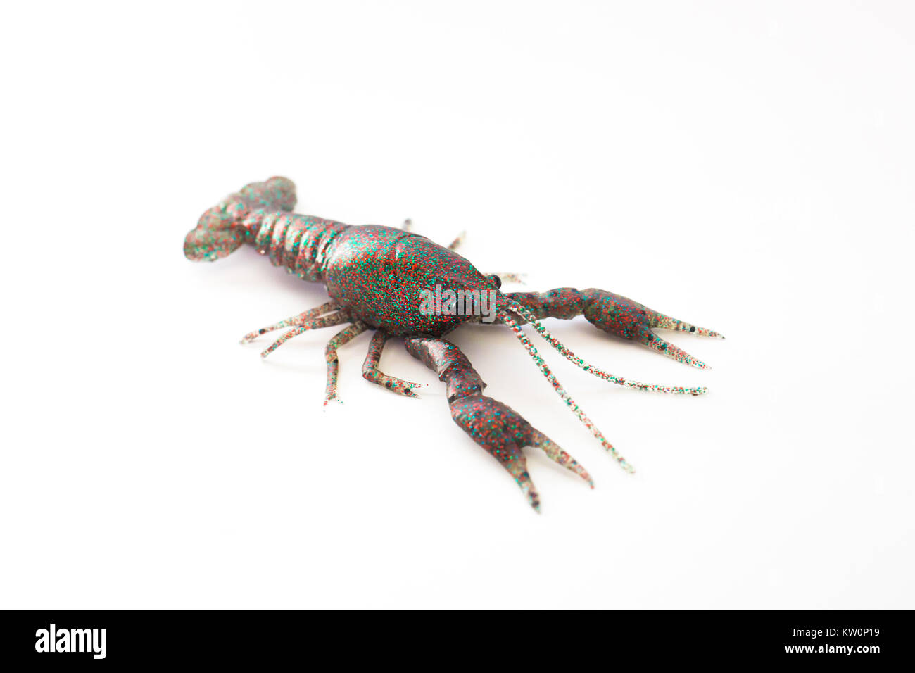 Pesca e wobblers esca su uno sfondo bianco close up Foto Stock