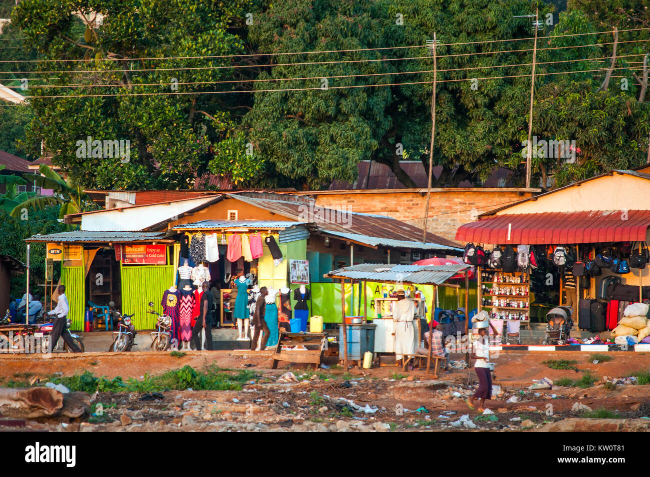 Vecchio Mercato di Entebbe sito, ora una terra desolata, Kitoro distretto, Entebbe, Wakiso, Uganda Foto Stock