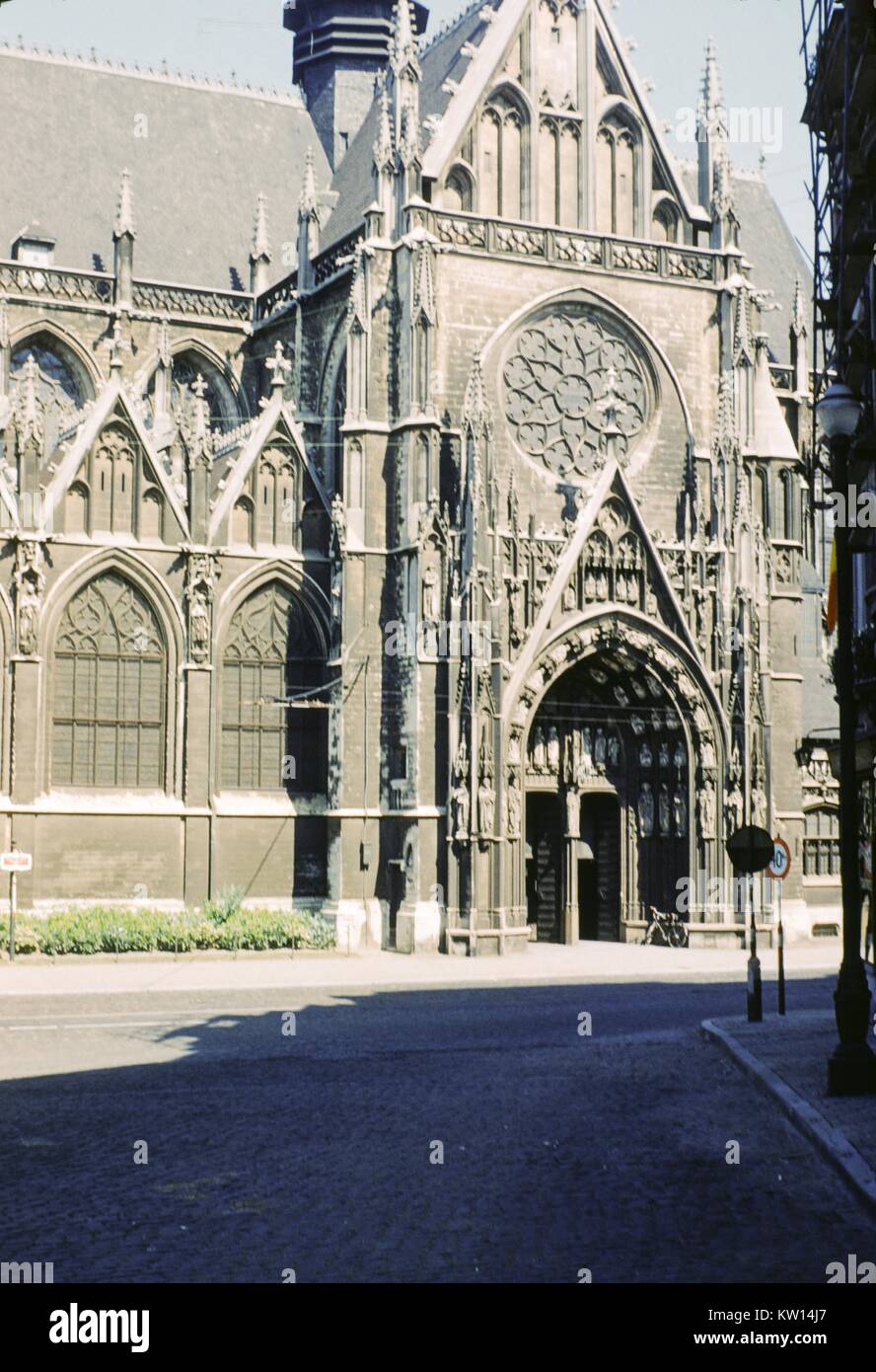 Lo stile gotico della cattedrale di Amsterdam, Paesi Bassi, 1952. Foto Stock