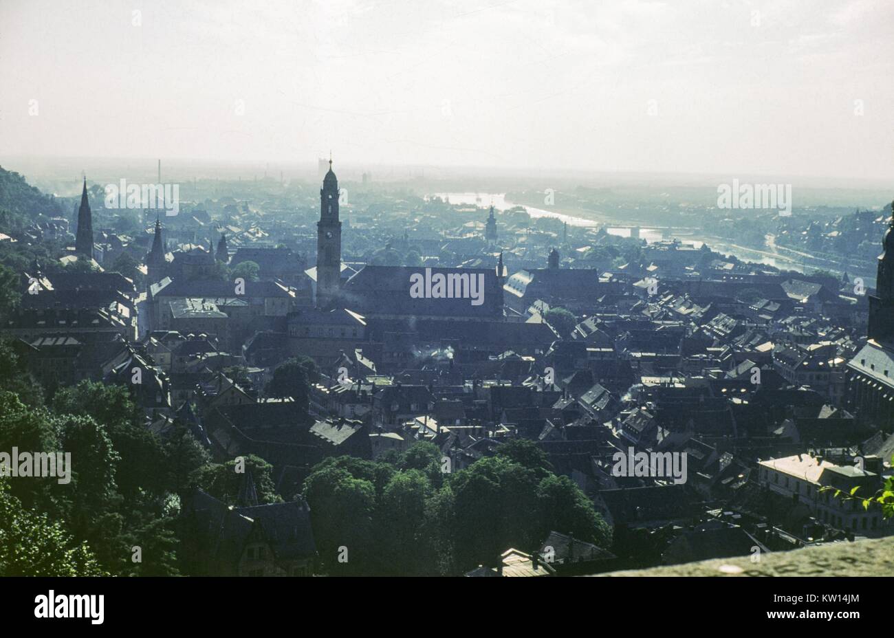 Castello di Heidelberg, Germania, 1952. Foto Stock