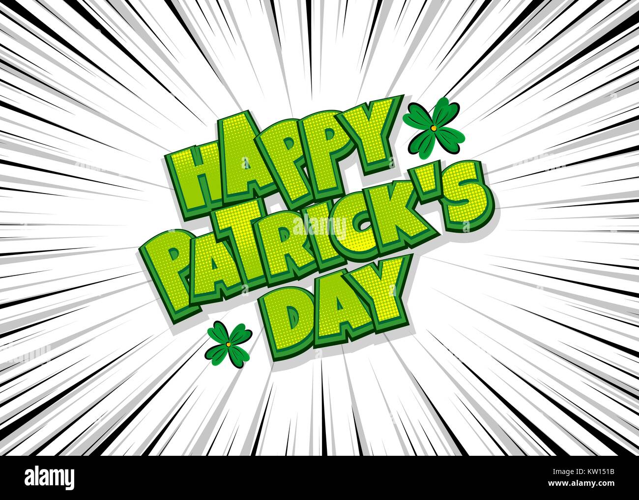 Happy St Patrick day pop art Illustrazione Vettoriale