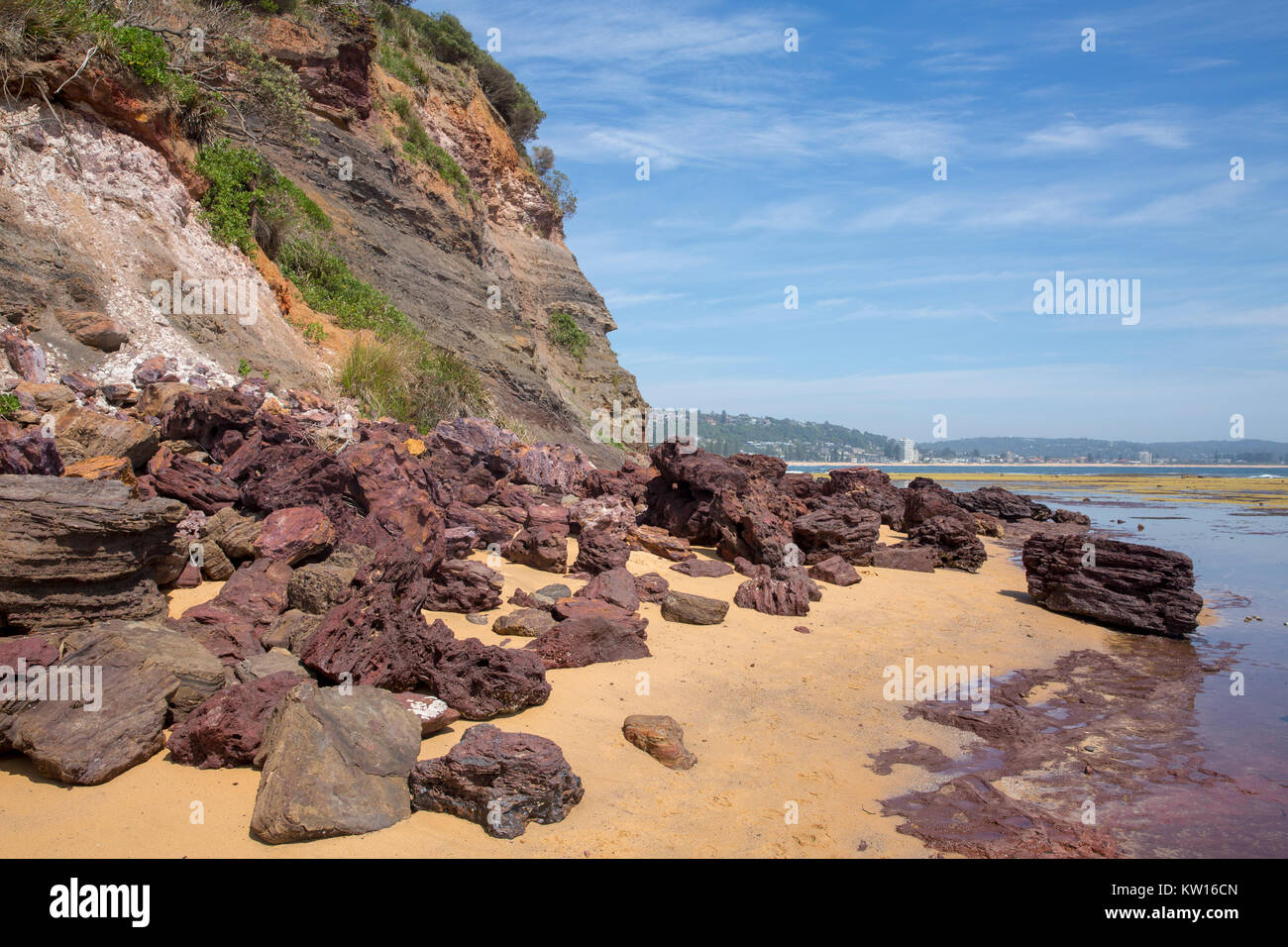 Barriera corallina lungo il punto situato sulla costa di Sydney all'interno della barriera corallina lunga riserva acquatica,l'Australia Foto Stock