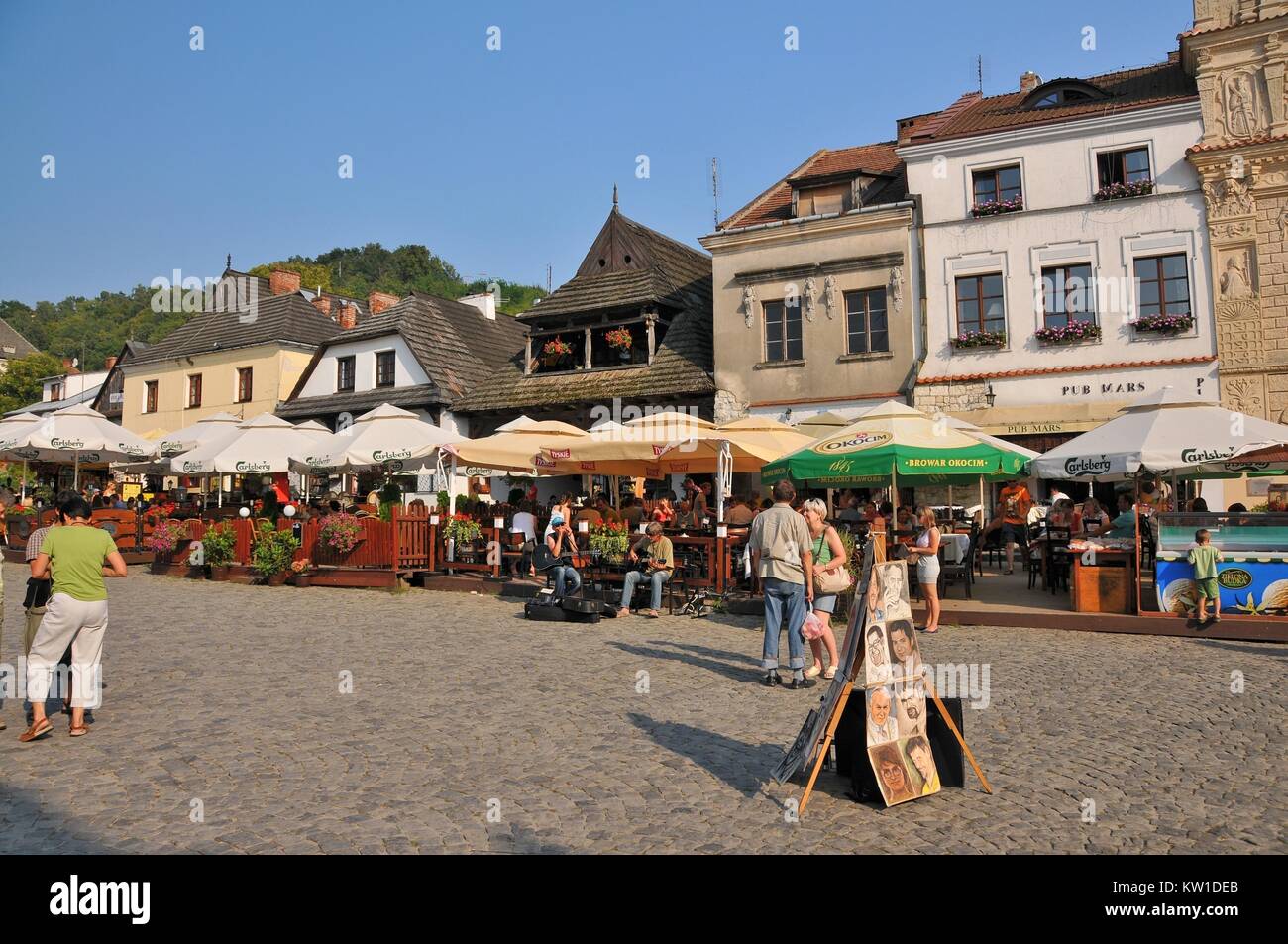 Piazza del mercato in Kazimierz Dolny, Lublino voivodato, Polonia. Foto Stock