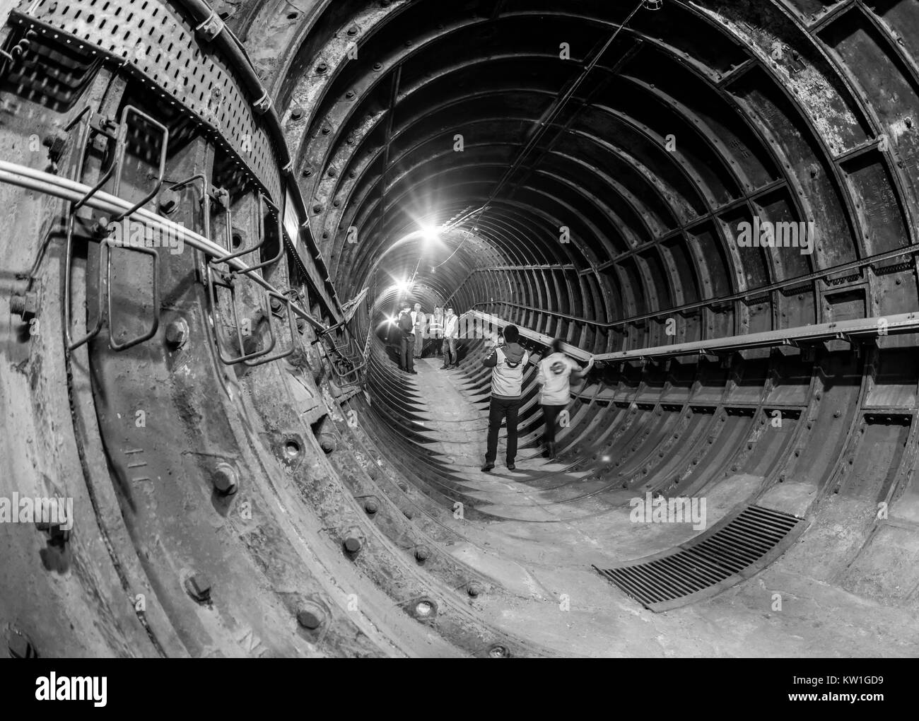 Euston gallerie sotterranee, nascosta Tour di Londra Foto Stock