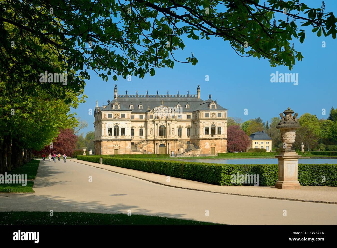A Dresda, Palazzo nel grande giardino , Palais im Großer Garten Foto Stock