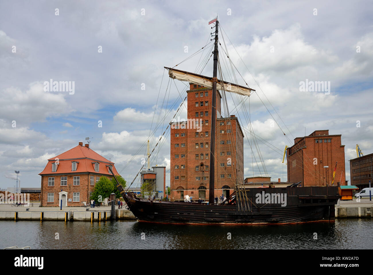 Wismar, porto vecchio, Kogge Wissemara, Alter Hafen Foto Stock