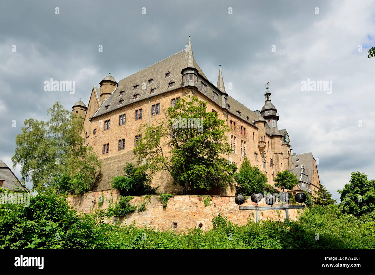 Marburg, landgrave il castello, Landgrafenschloss Foto Stock