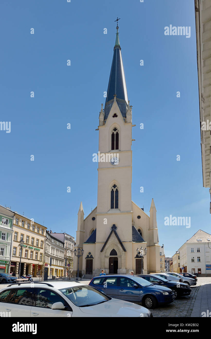 Liberec, arco di presidenza chiesa dei santi Antonius, Erzdekanatskirche Heiliger Antonius Foto Stock