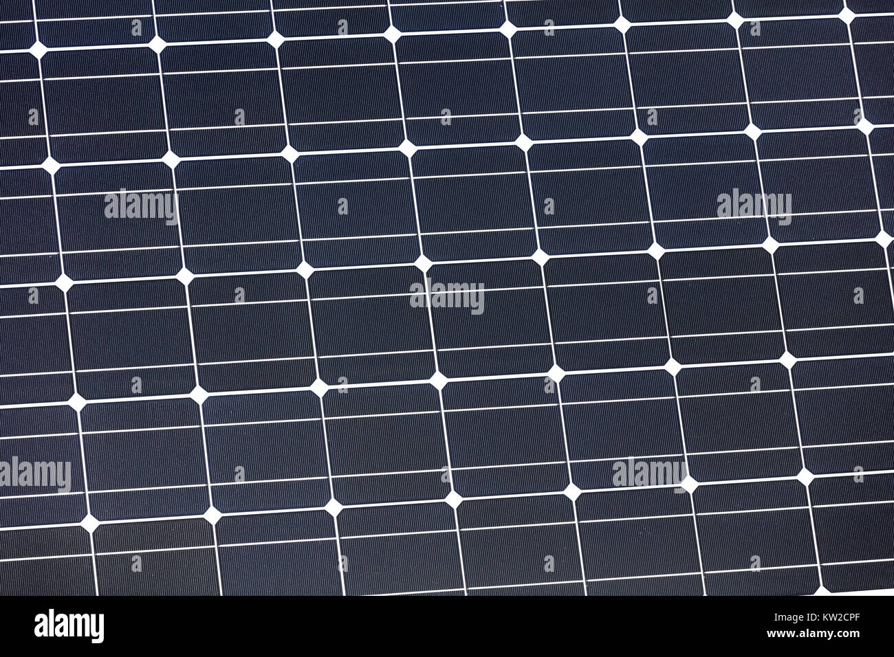 Pannello solare close-up, dettaglio di un pannello fotovoltaico per le fonti di produzione elettrica, pannello solare texture Foto Stock