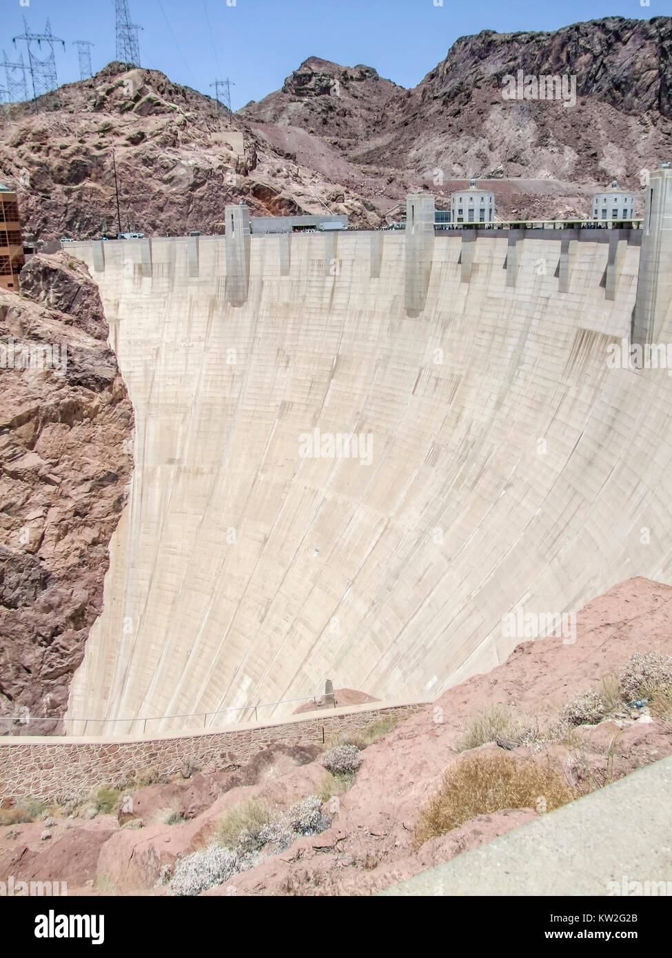Paesaggio intorno alla Diga di Hoover nel Black Canyon presso il Fiume Colorado NEGLI STATI UNITI Foto Stock