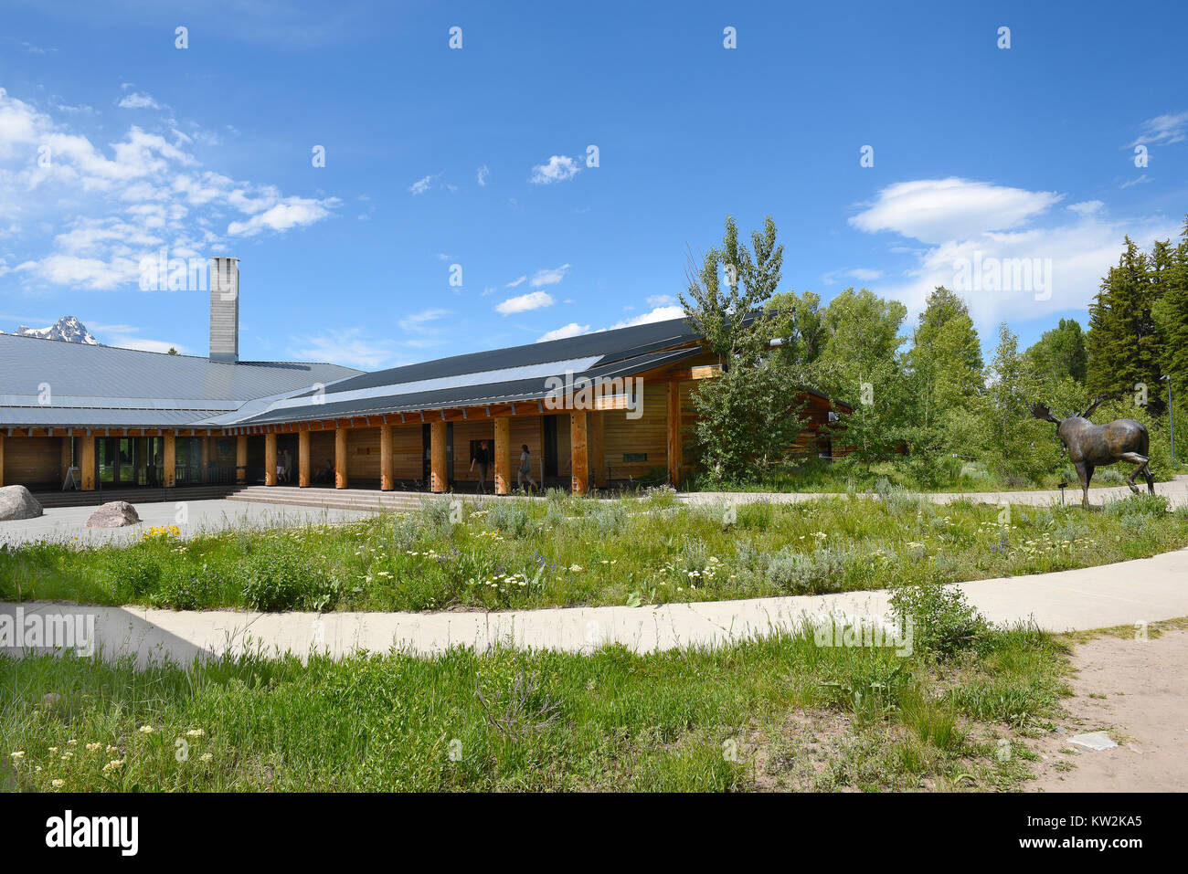 Il Parco Nazionale del Grand Teton, Wyoming - Giugno 26, 2017: Craig Thomas scoperta Centro Visitatori. Il centro visitatori è aperto dai primi di marzo fino all'inizio Foto Stock