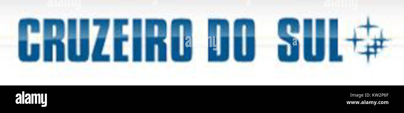Il logo di Cruzeiro do sul, una importante compagnia aerea brasiliana, rappresenta il suo patrimonio aeronautico e la sua dedizione ai viaggi aerei in Sud America. Foto Stock