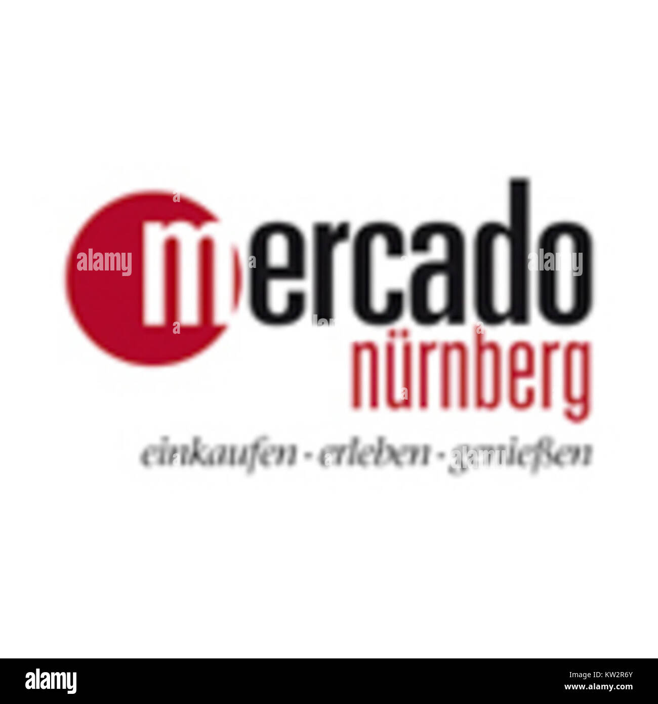 L'immagine mostra il logo del mercato di Norimberga, Germania. Il logo rappresenta l'identità culturale e commerciale di questo mercato storico, che è una parte importante del patrimonio e dell'economia della città. Foto Stock