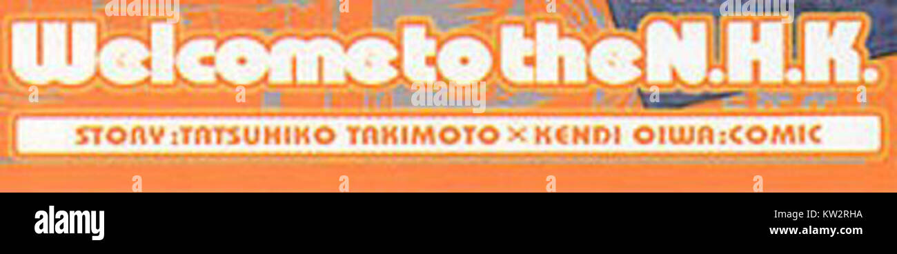 Welcome to the NHK è un romanzo giapponese di Tatsuhiko Takimoto, successivamente adattato in una serie manga e anime, che esplora temi di isolamento e problemi sociali. Foto Stock