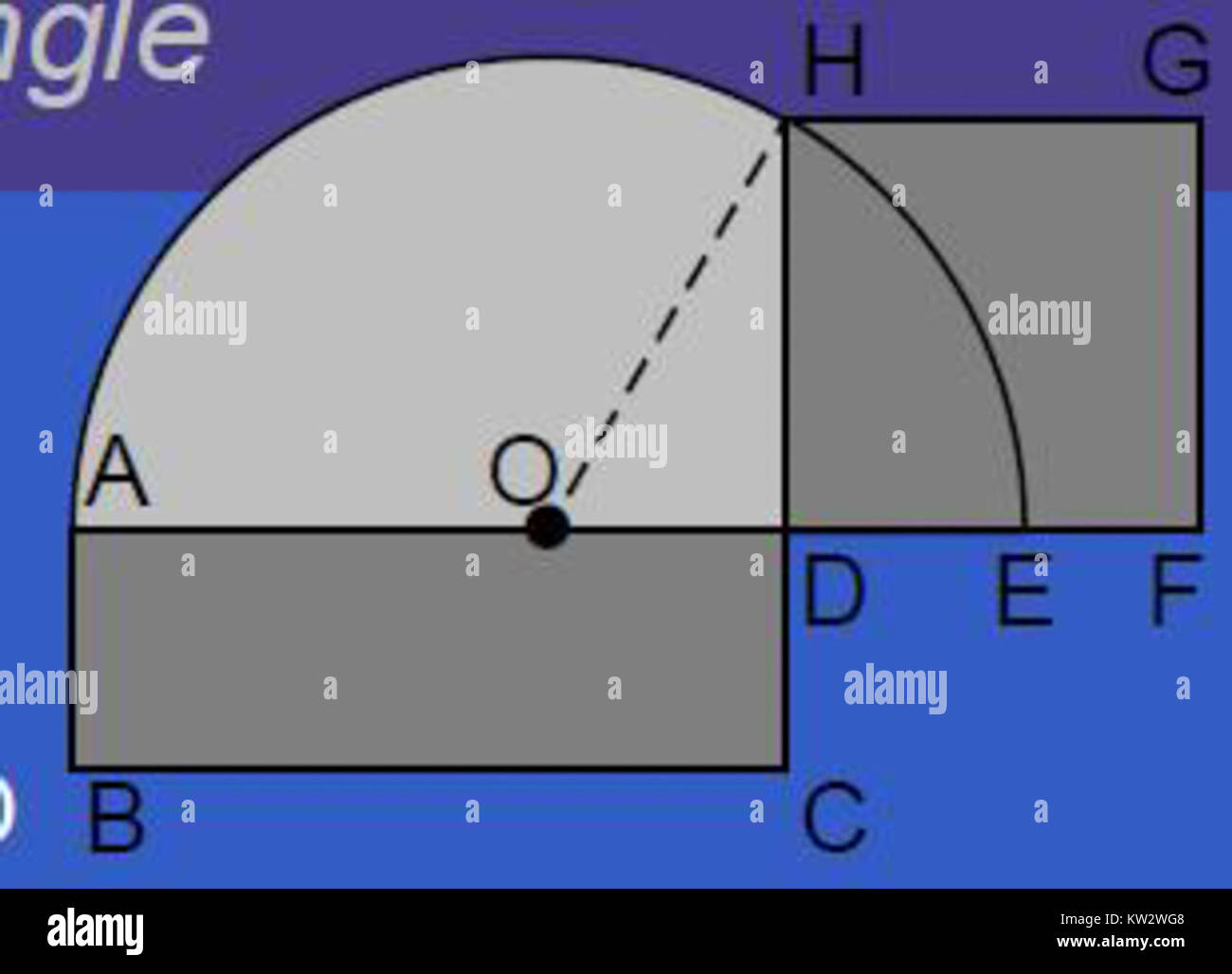 Un rettangolo di quadratura si riferisce a una figura geometrica in cui l'area di un rettangolo è uguale a una specifica espressione matematica, spesso utilizzata in studi matematici avanzati. In genere coinvolge le relazioni tra le dimensioni e le proprietà matematiche. Foto Stock Un rettangolo di quadratura si riferisce a una figura geometrica in cui l'area di un rettangolo è uguale a una specifica espressione matematica, spesso utilizzata in studi matematici avanzati. In genere coinvolge le relazioni tra le dimensioni e le proprietà matematiche. Foto Stock