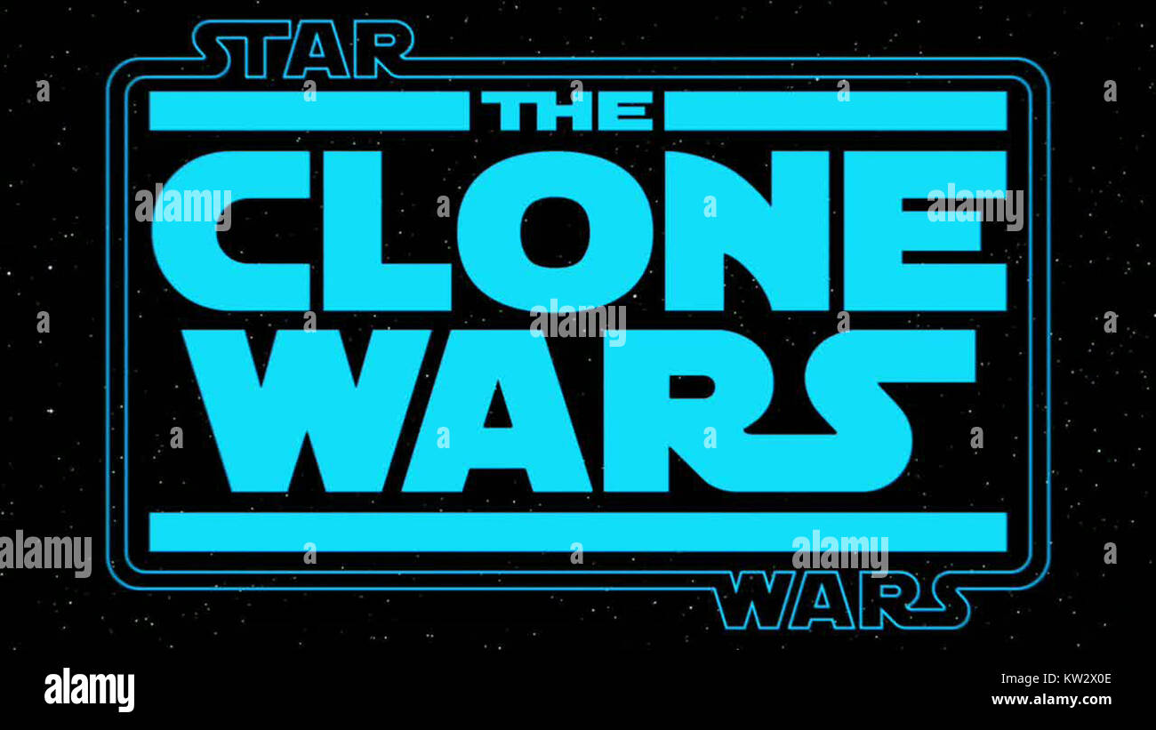 Il Clone Wars Logo Bleu Foto Stock