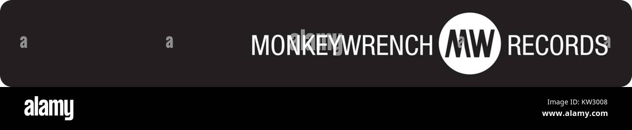 Il logo della Monkeywrench Records, un'etichetta musicale nota per le sue pubblicazioni musicali indipendenti e alternative. Il logo riflette l'identità e il branding dell'etichetta. Foto Stock Il logo della Monkeywrench Records, un'etichetta musicale nota per le sue pubblicazioni musicali indipendenti e alternative. Il logo riflette l'identità e il branding dell'etichetta. Foto Stock