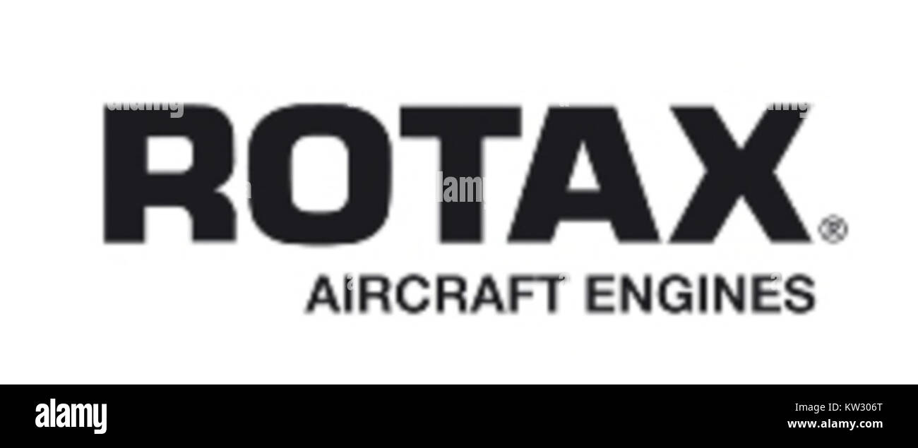 Il logo Rotax Aircraft rappresenta il marchio noto per la produzione di motori aeronautici. Rotax è rinomata per la produzione di motori ad alte prestazioni utilizzati in vari tipi di aeromobili, tra cui aerei leggeri e ultraleggeri. Foto Stock