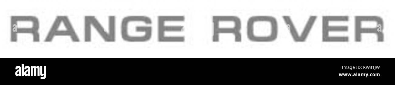 Il logo Range Rover rappresenta l'iconico marchio automobilistico di lusso britannico, noto per i suoi veicoli di fascia alta e le sue robuste capacità fuoristrada. Il logo indica l'impegno del marchio per prestazioni e lusso. Foto Stock
