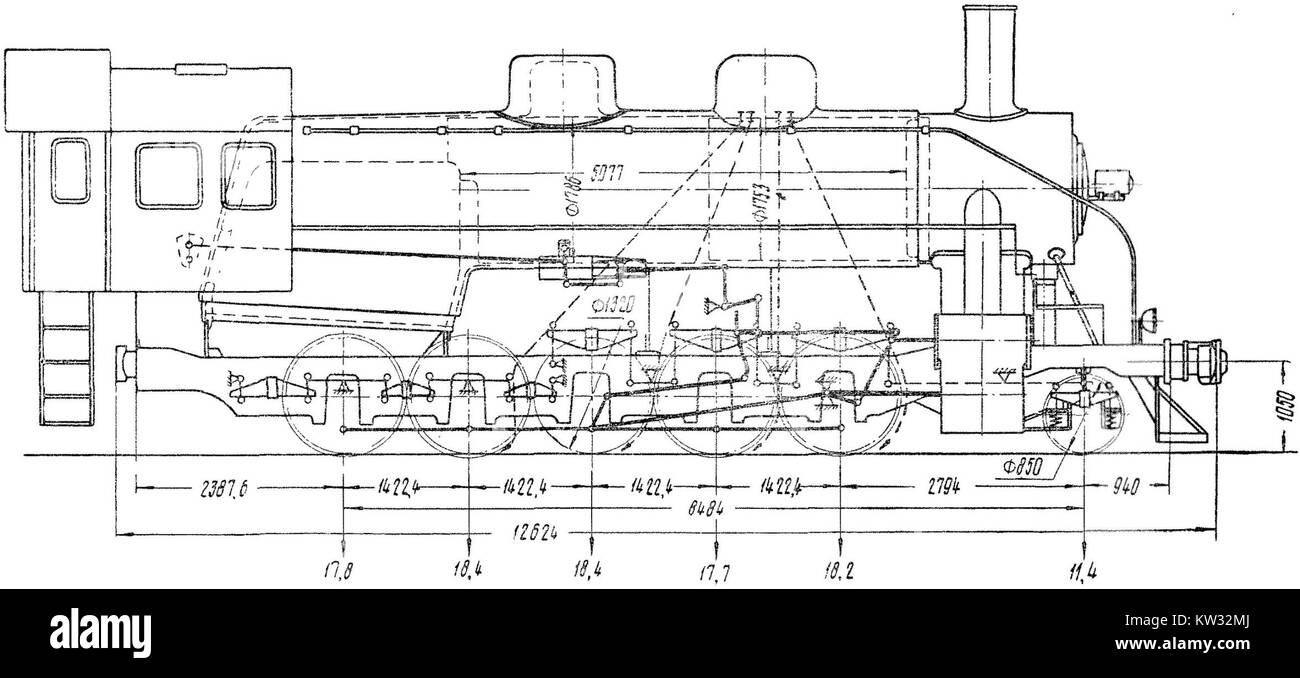 Parovoz Em razmeri si riferisce a un tipo di locomotiva a vapore, in particolare la classe Em, che è stata utilizzata nell'Europa orientale. Le locomotive della serie Em erano note per il loro ruolo significativo nella rete di trasporto ferroviario durante l'era industriale. Foto Stock