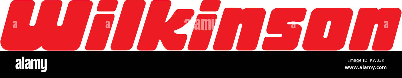 Il Wilkinson Old Logo è un emblema vintage che rappresenta la storica identità del design del marchio. Riflette l'eredità e l'evoluzione dell'identità visiva del marchio nel tempo. Foto Stock
