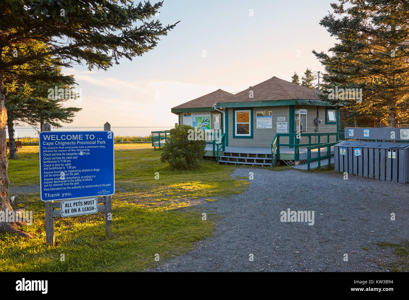 Cape Chignecto Visitor Center, Cape Chignecto Parco Provinciale, Nova Scotia, Canada Foto Stock