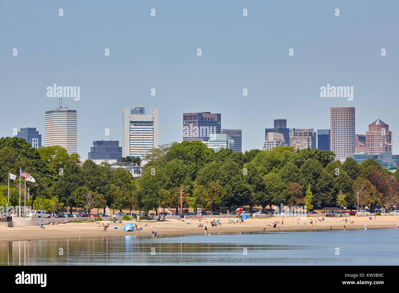 Piacere Bay Beach vicino castello isola, a sud di Boston, Massachusetts, STATI UNITI D'AMERICA Foto Stock