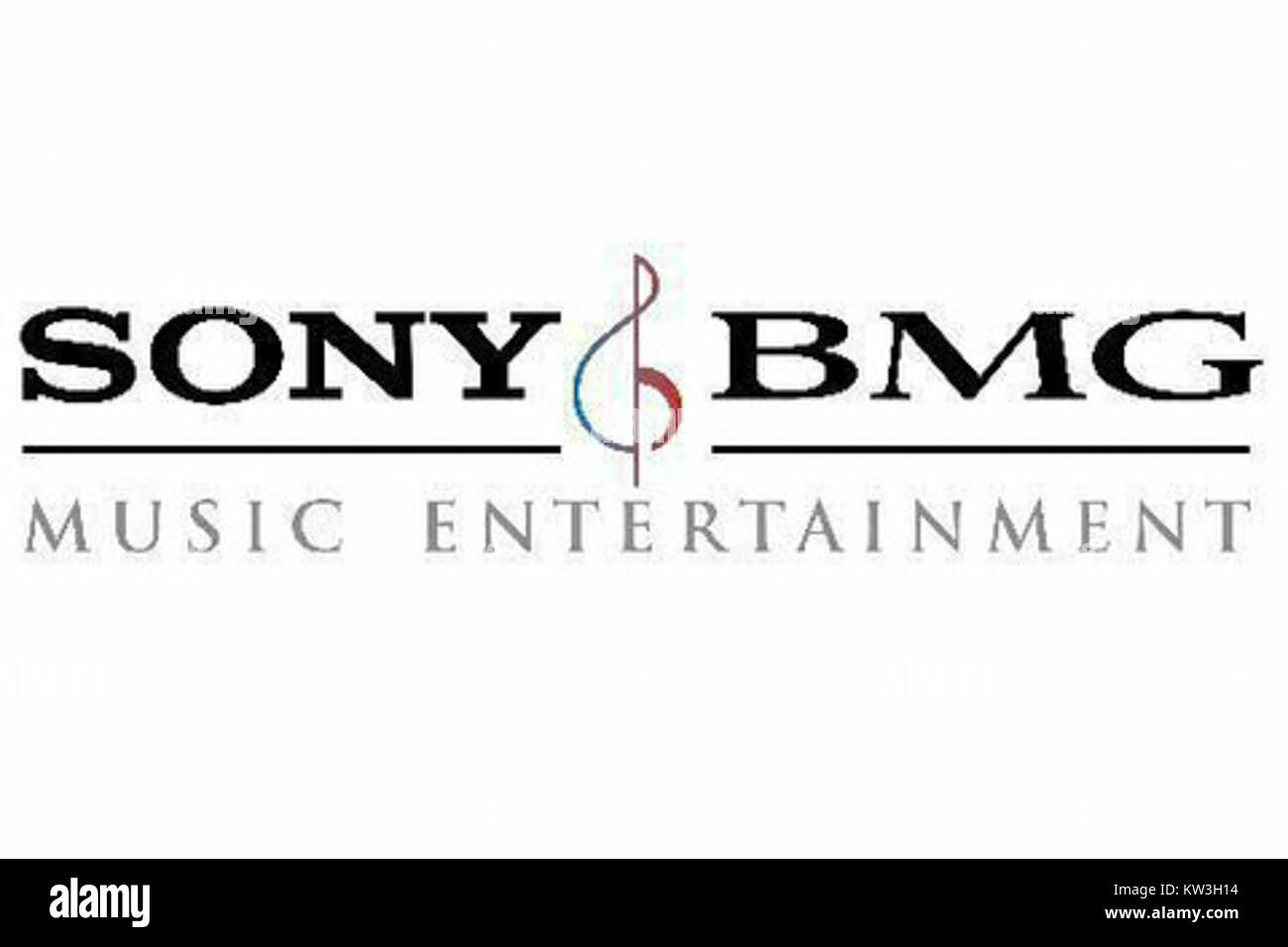 Il logo SonyBMG rappresenta una fusione significativa tra due importanti compagnie musicali, Sony Music e BMG, all'inizio degli anni '2000 Il logo è diventato un simbolo iconico dell'industria musicale globale durante quel periodo. Foto Stock