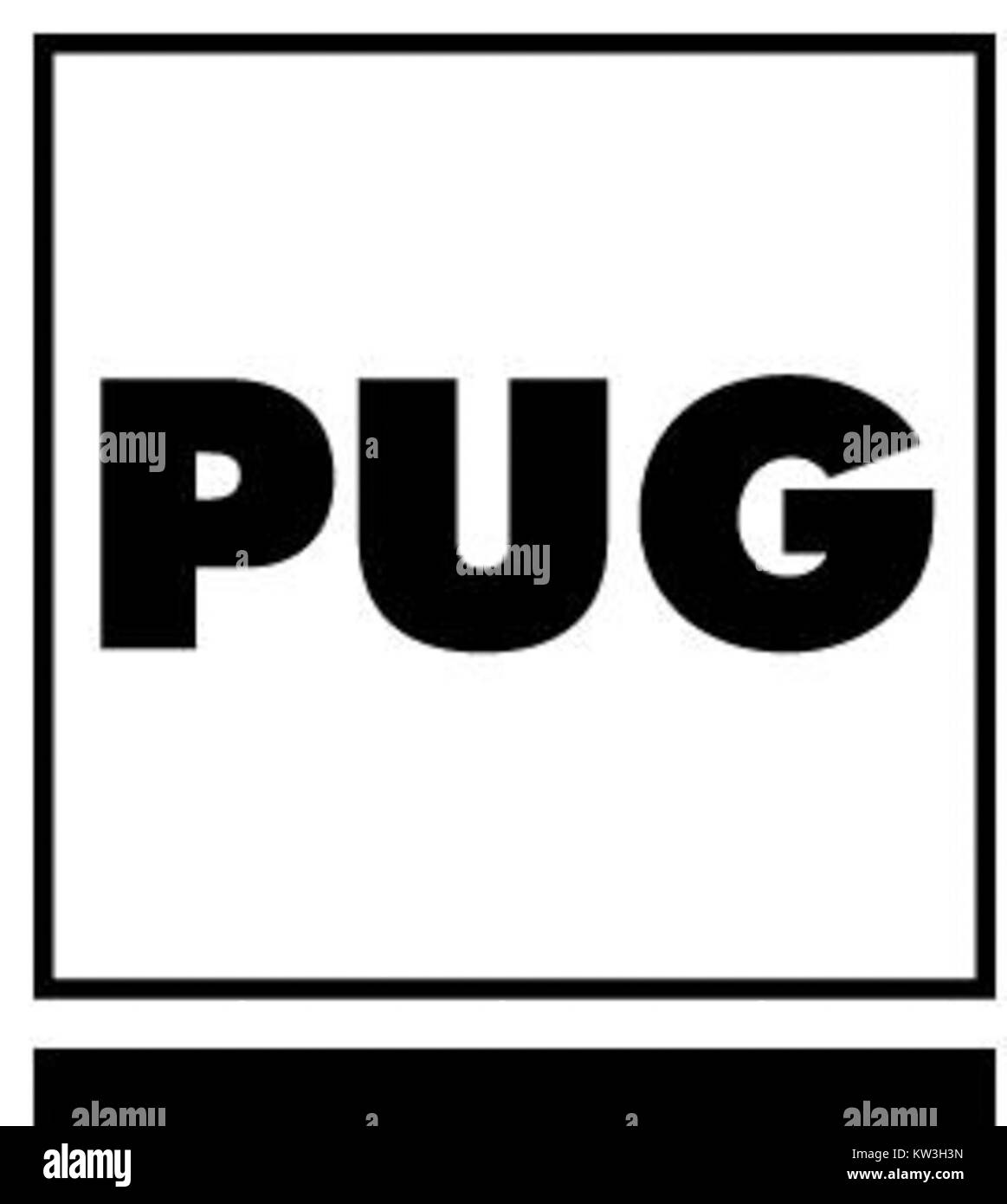 Il "cucciolo Logo2" si riferisce al design o alla rappresentazione di un logo con un cucciolo, che mostra un concetto di design divertente e creativo probabilmente utilizzato nel branding o nei media visivi. Foto Stock