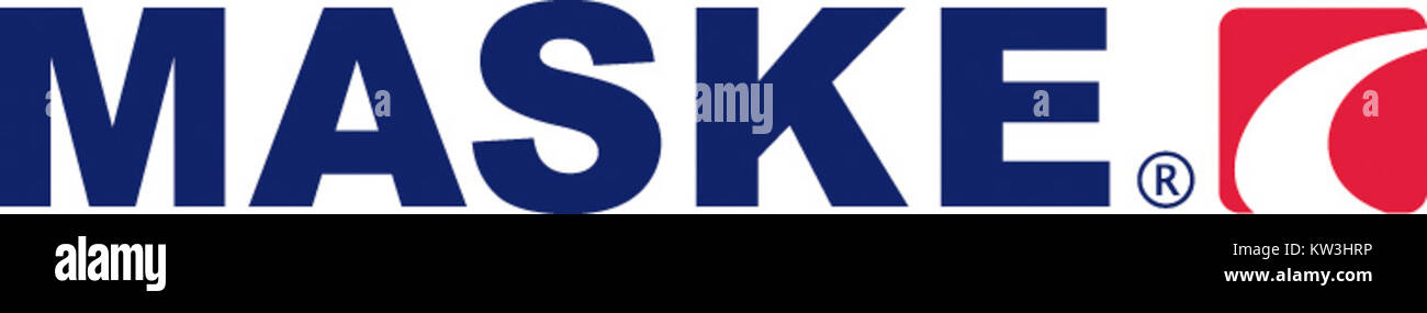 Il logo di Maske Fleet GmbH, un'azienda probabilmente coinvolta nella logistica o nella gestione della flotta, che rappresenta l'identità del marchio nel settore aziendale. Foto Stock