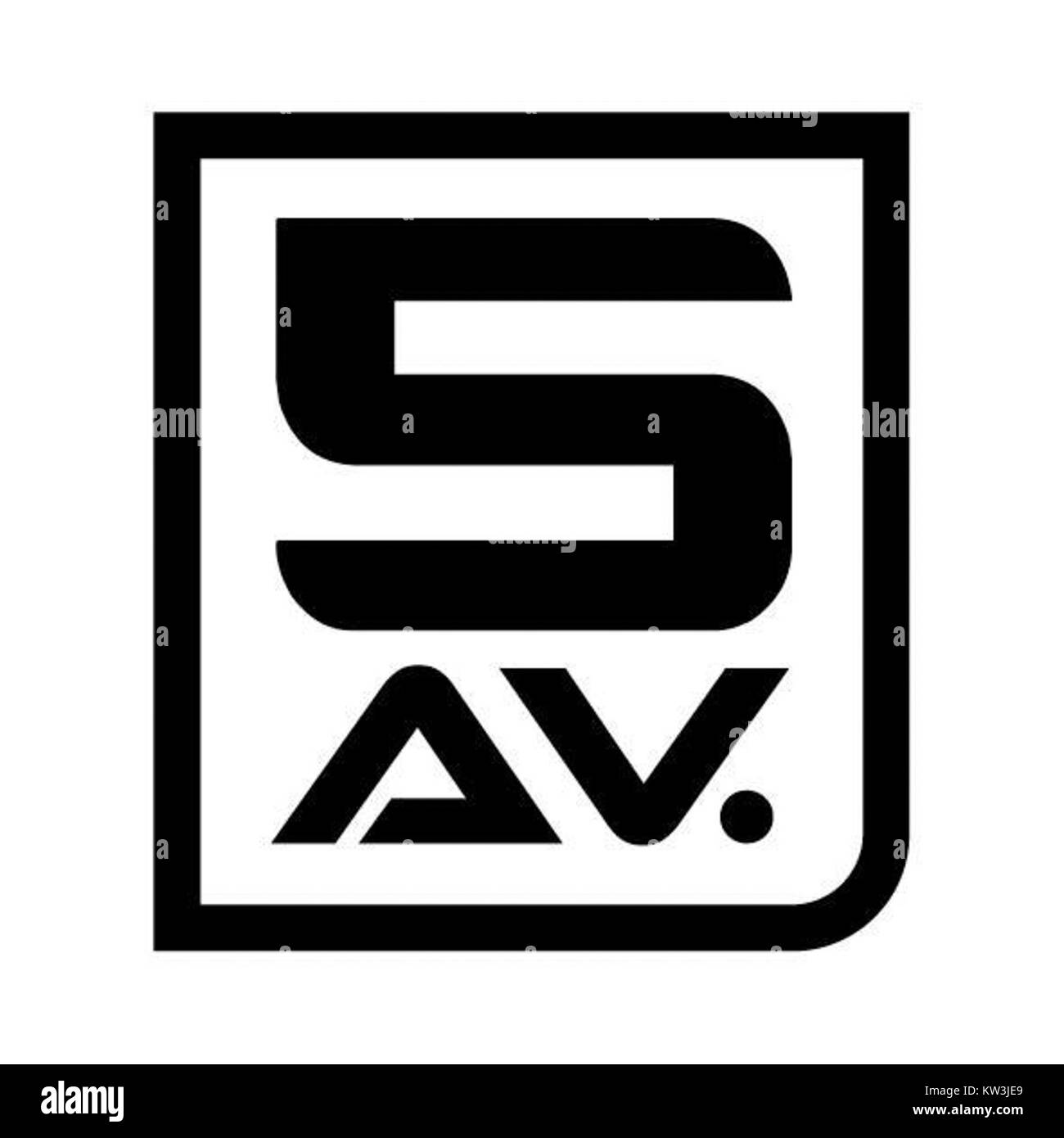 La Shortlogo5thAvenue si riferisce probabilmente a un design, logo o marchio associato alla 5th Avenue, un luogo noto per lo shopping e la cultura a New York City. Foto Stock