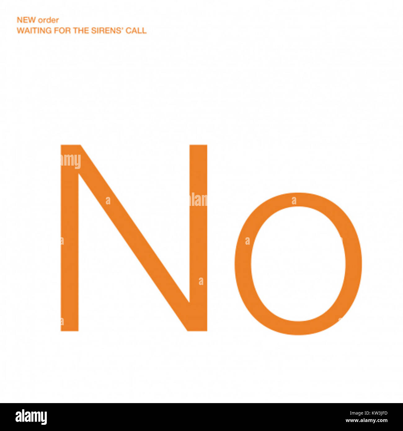 La copertina dell'album "Waiting for the Sirens Call" di New Order presenta elementi grafici che rappresentano lo stile della band e i temi dell'album. Riflette visivamente l'umore e il tono della musica. Foto Stock