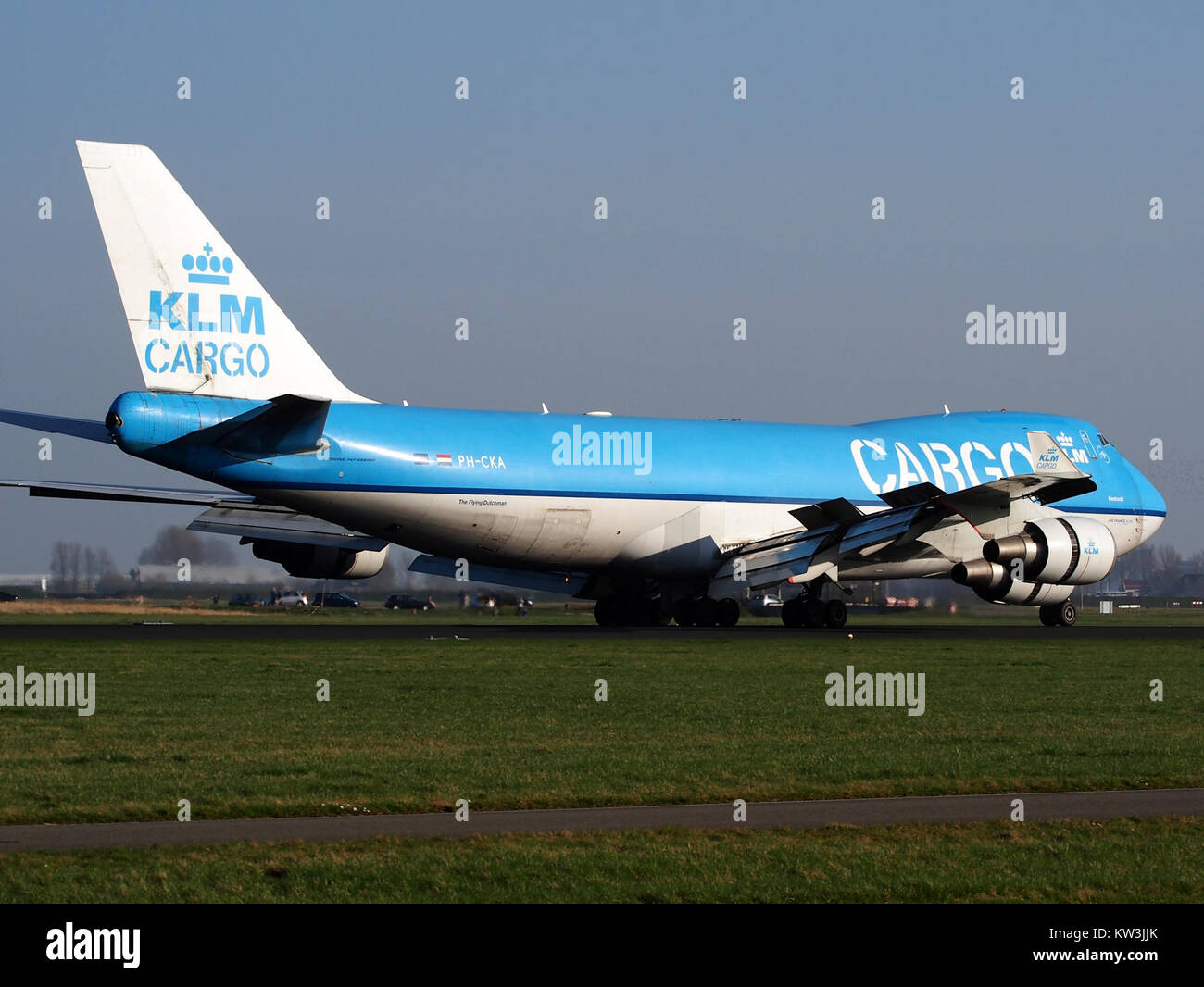 Boeing 747 406(ER F) KLM Cargo PH CKA, in atterraggio a AMS (Amsterdam Schiphol), pic4 Foto Stock