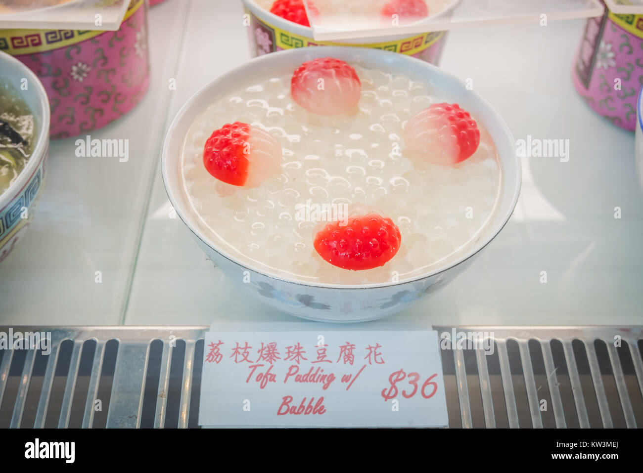 Il lychee erba jelly dessert Foto Stock