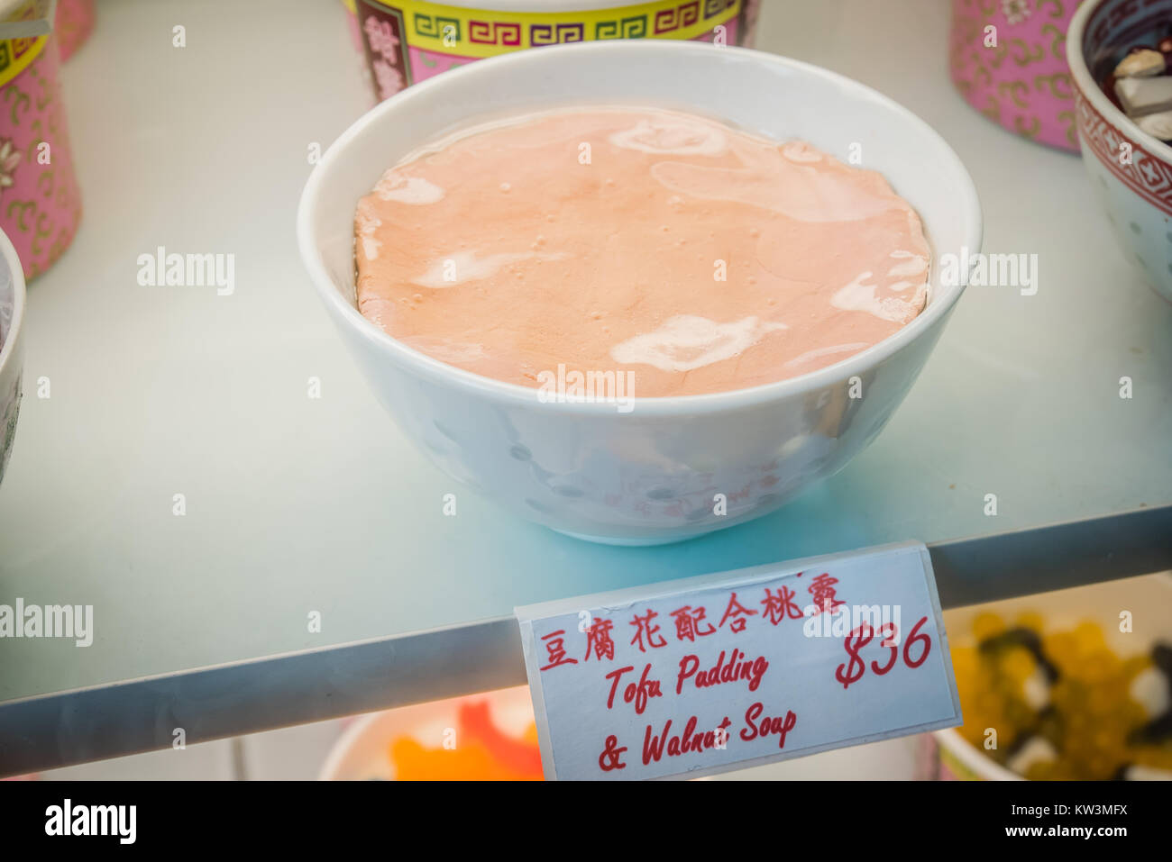 Budino di tofu dessert Foto Stock