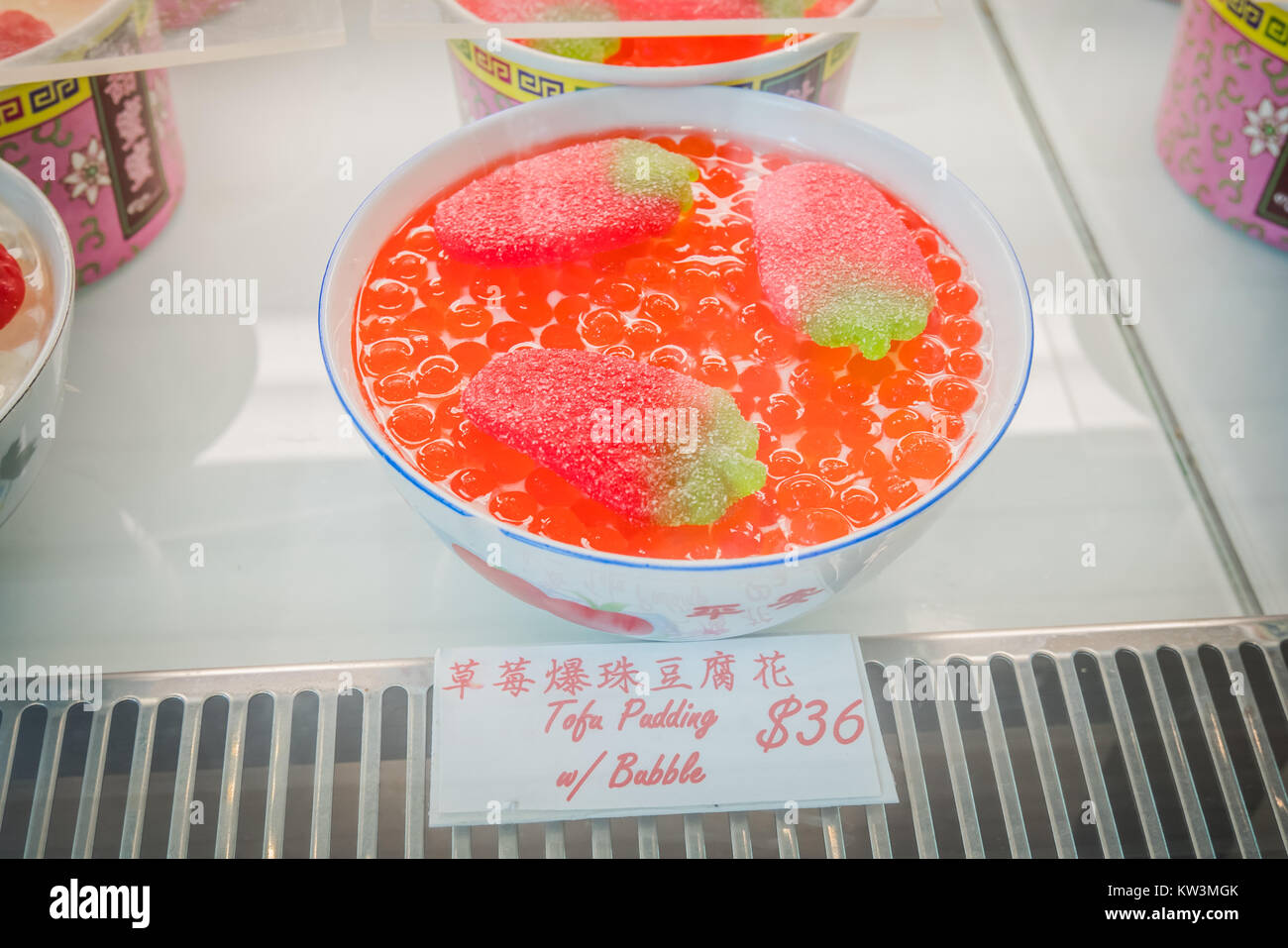 Budino di tofu dessert Foto Stock