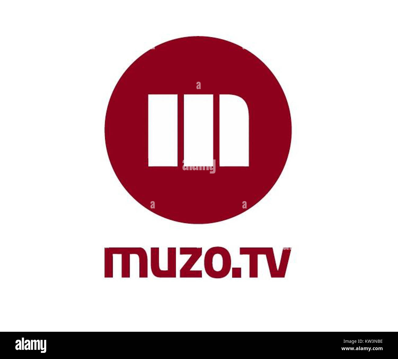 Il MUZO. Il logo TV rappresenta l'identità del marchio della piattaforma di streaming musicale online MUZO.TV. Il logo è associato ai servizi musicali digitali e all'intrattenimento. Foto Stock