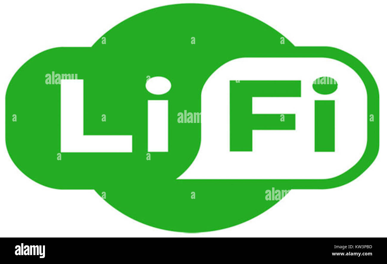 Questa immagine rappresenta il concetto di LiFi (Light Fidelity), una tecnologia di comunicazione wireless che utilizza la luce per trasmettere i dati. Il LiFi fornisce accesso Internet ad alta velocità utilizzando onde luminose invece delle onde radio, offrendo potenziali vantaggi rispetto al Wi-Fi tradizionale. Foto Stock