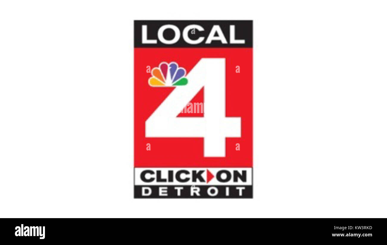 Il logo per WDIV 2014, che rappresenta il marchio della stazione televisiva locale di Detroit per quell'anno, mostra il suo design e l'incorporazione di elementi visivi moderni per la comunicazione mediatica. Foto Stock