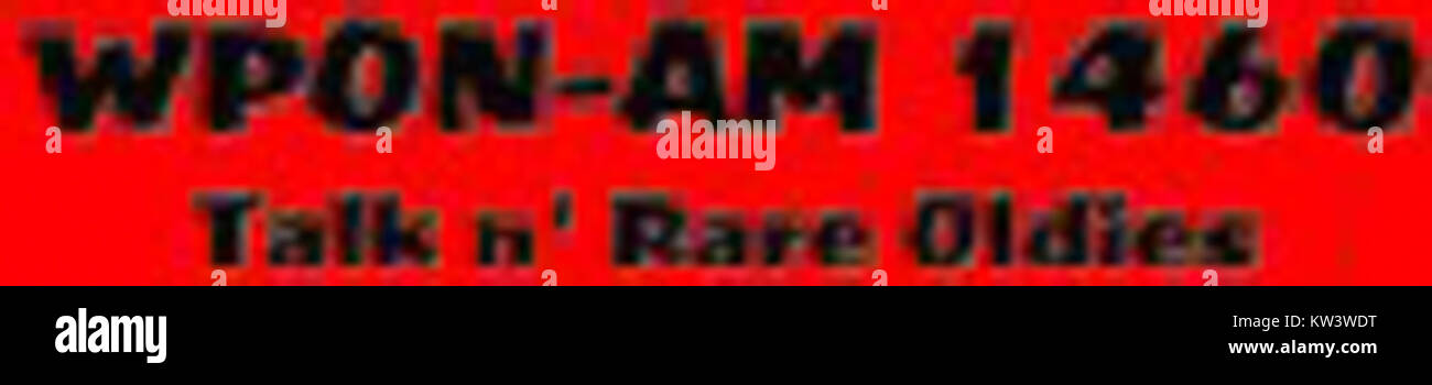 WPON AM è una stazione radio, nota per la sua trasmissione di notizie, musica e intrattenimento. È una stazione consolidata che serve un pubblico locale o regionale con programmazione regolare e sensibilizzazione della comunità. Foto Stock