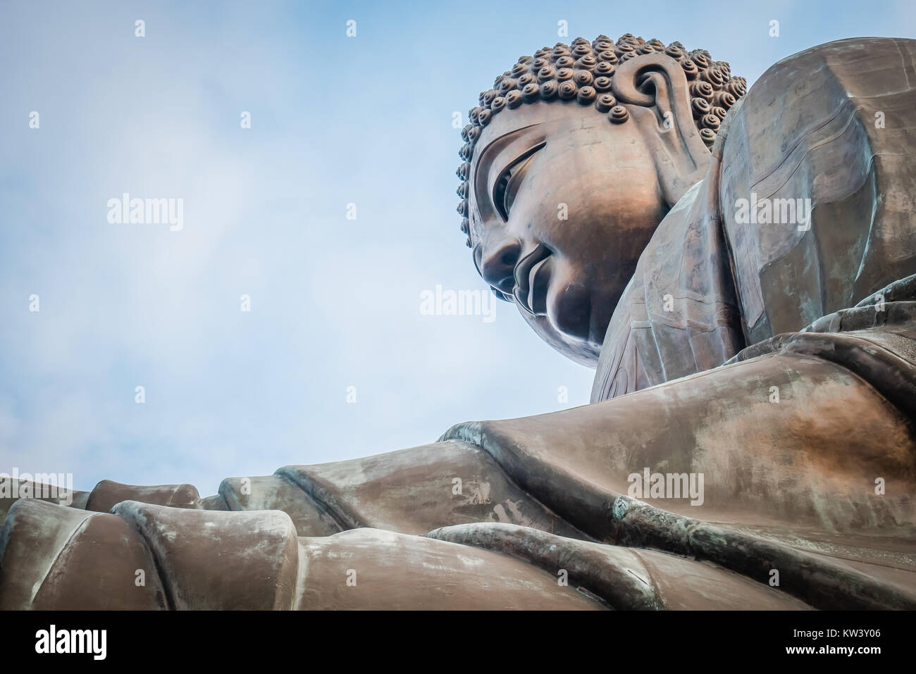 Hong kong Big Buddha in Lantau Island vicino ngoing ping Foto Stock