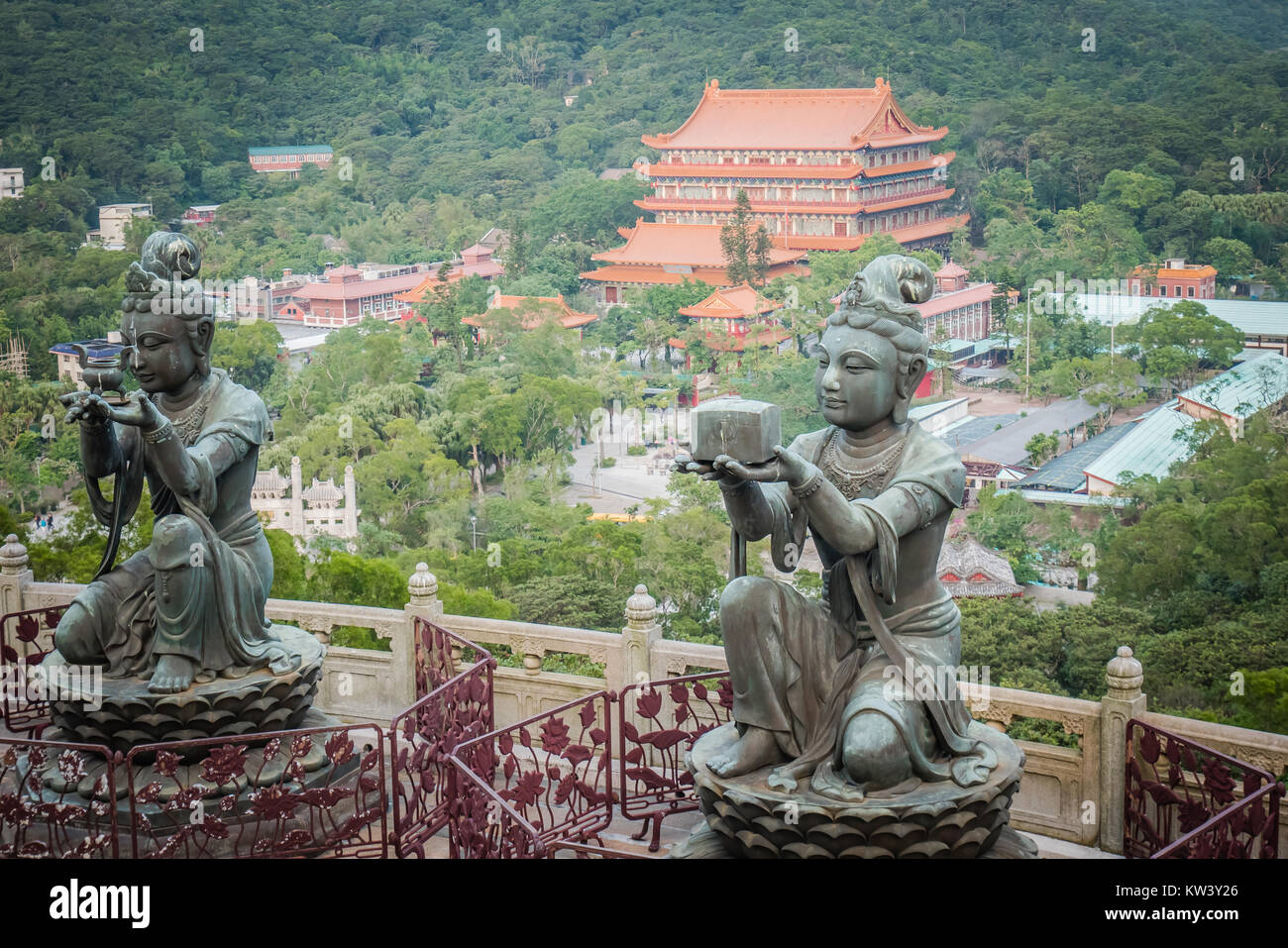 Hong kong Big Buddha in Lantau Island vicino ngoing ping Foto Stock