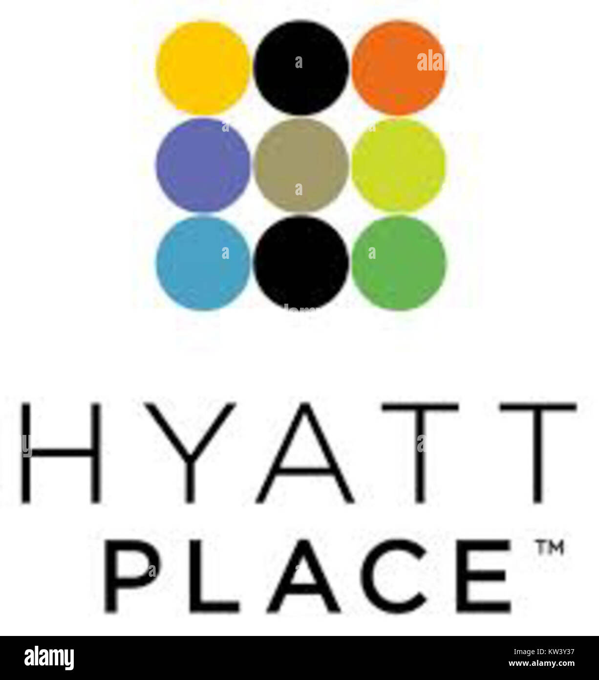 Il logo dell'Hyatt Place rappresenta un hotel moderno e di lusso noto per offrire sistemazioni confortevoli e servizi convenienti per viaggiatori d'affari e turisti. Il logo fa parte dell'identità globale del marchio Hyatt per l'ospitalità. Foto Stock