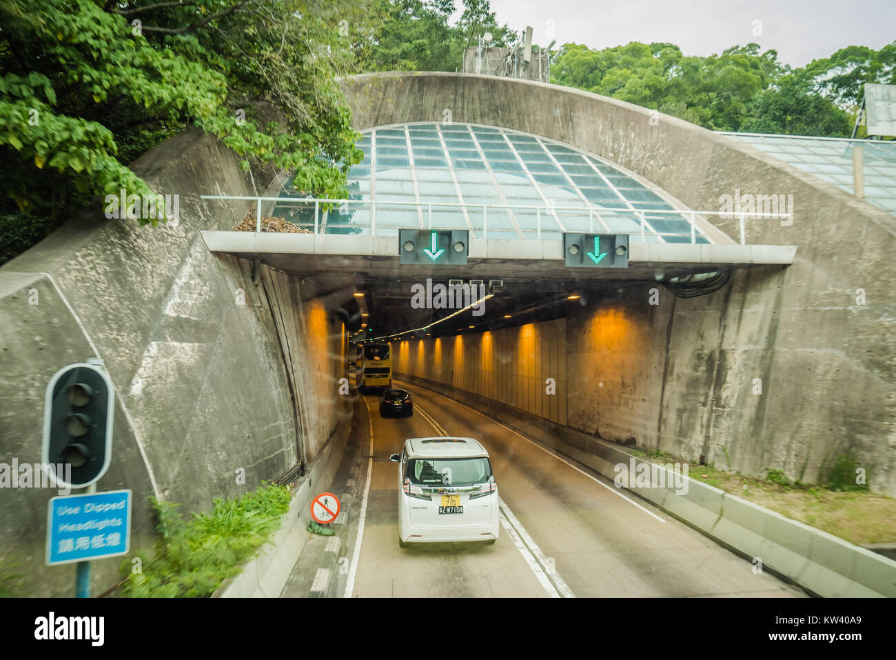 Hong kong aberdeen tunnel Foto Stock