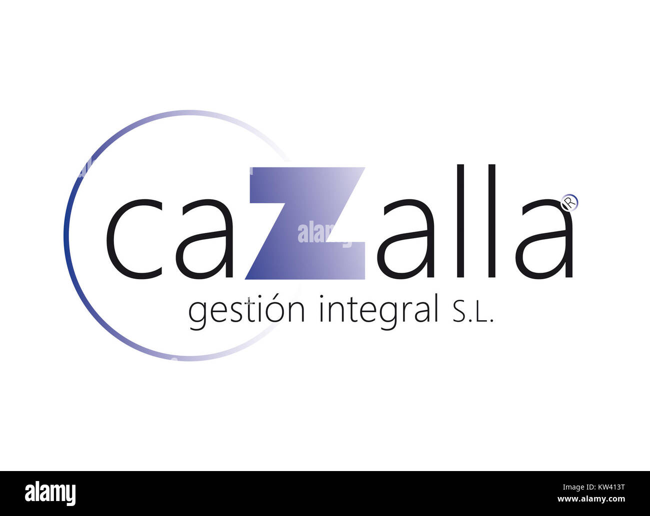 Il logo di Cazalla gi, un marchio associato a un particolare prodotto, probabilmente collegato alla regione o all'origine del suo nome, che rappresenta la sua identità e l'immagine del marchio. Foto Stock