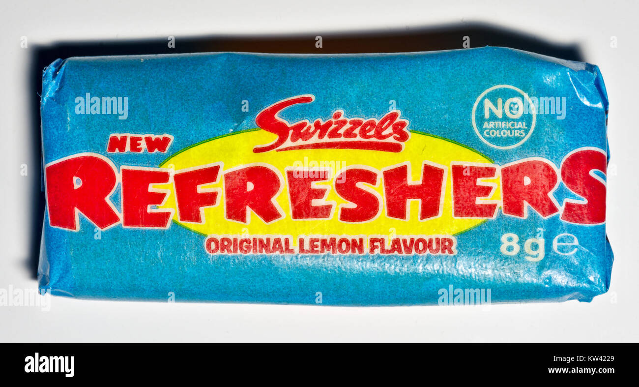 Refresh è una classica pasticceria britannica nota per il suo sapore frizzante e piccante. Il dolce è stato uno dei preferiti fin dalla sua introduzione e continua ad essere popolare tra tutte le età. Foto Stock