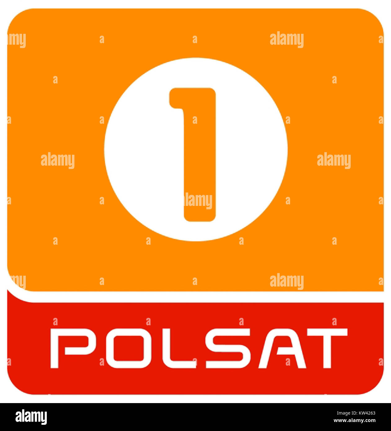 Polsat 1 è un canale televisivo polacco che trasmette una varietà di programmi, tra cui intrattenimento, notizie e sport. Il suo logo, un simbolo riconoscibile, rappresenta il marchio del canale e il suo impegno a fornire contenuti diversificati al pubblico polacco. Foto Stock