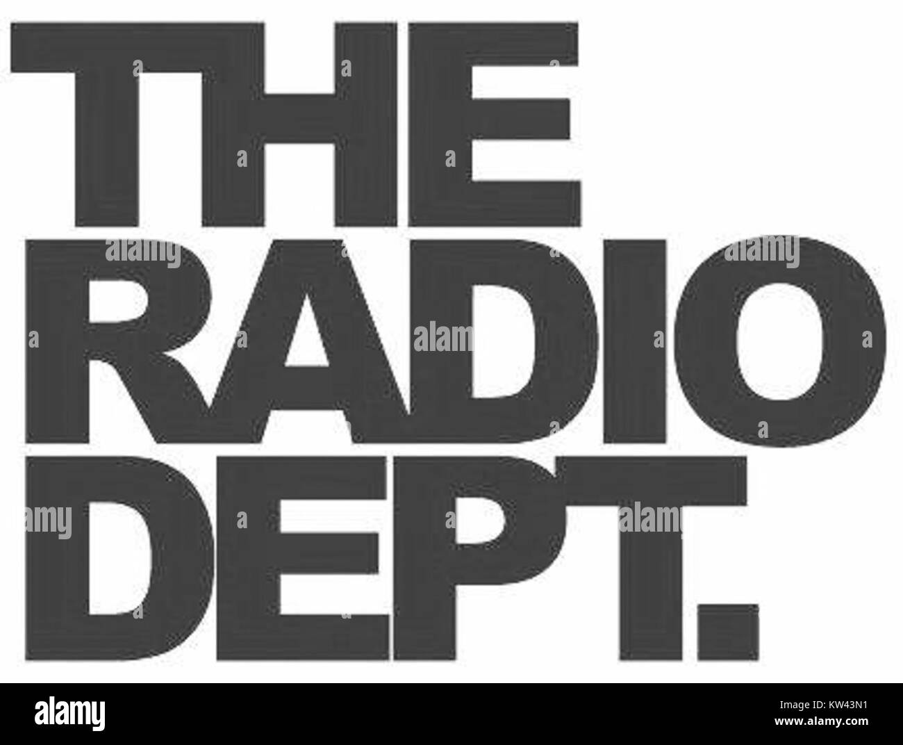 Questo logo rappresenta un reparto radio, spesso associato a società di media specializzate nella trasmissione radiofonica. Indica il reparto responsabile della produzione e della trasmissione audio. Foto Stock