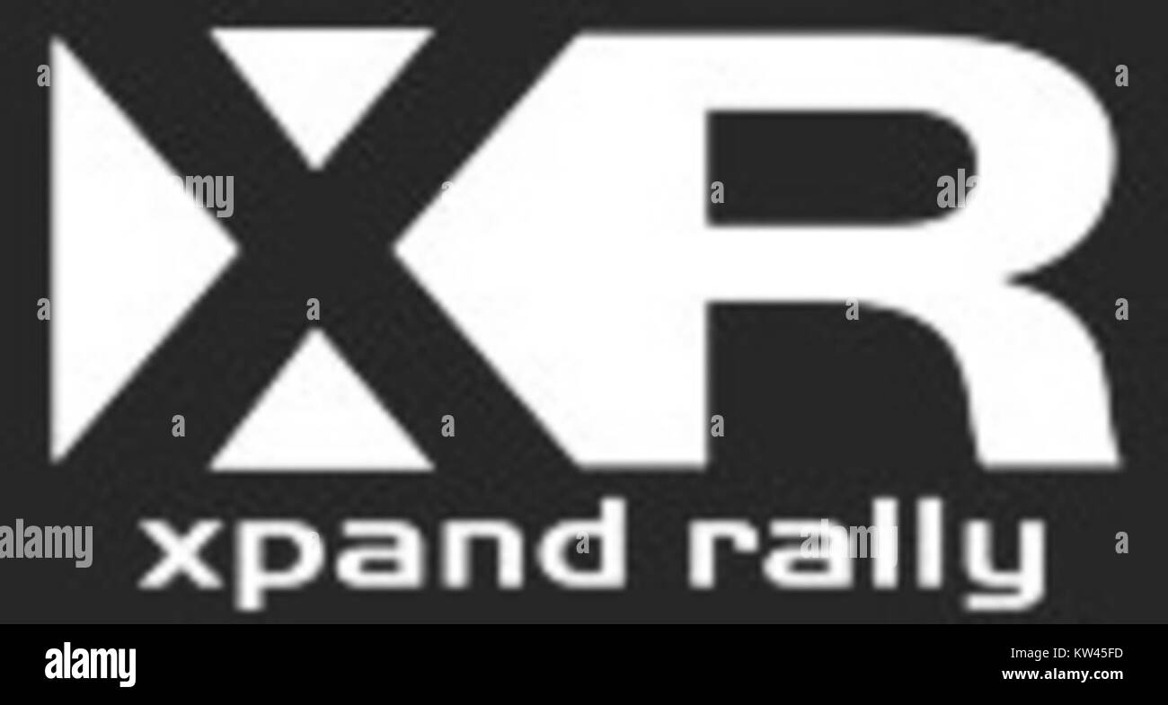 Il logo del videogioco Xpand Rally, noto per l'azione di gioco di corse e simulazione fuoristrada, mostra il design audace e la grafica dinamica. Foto Stock